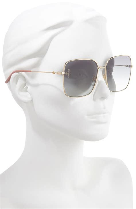 gucci 60mm gradient square sunglasses|gucci swarovski sunglasses.